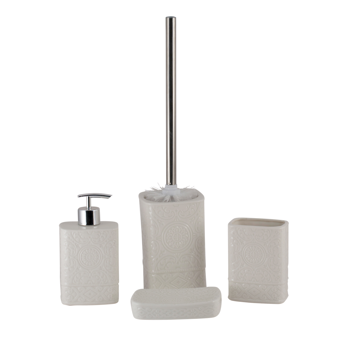 Дозатор для жидкого мыла "ажур" керамика (белый) (1/12) "аквадекор" ac-0053a