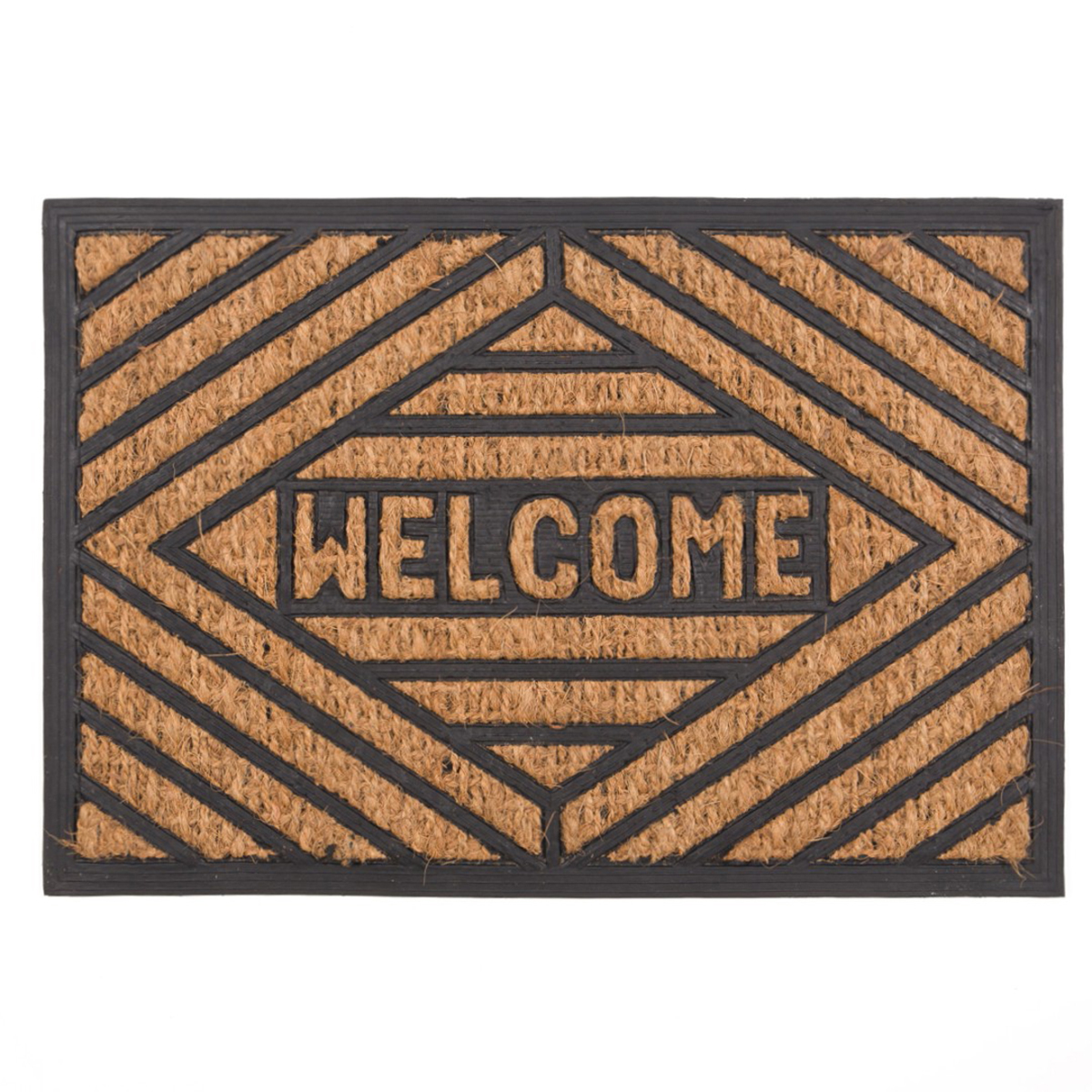 Коврик кокосовый 40*60 см "welcome ромб" (1/10) "sunstep" 32-084