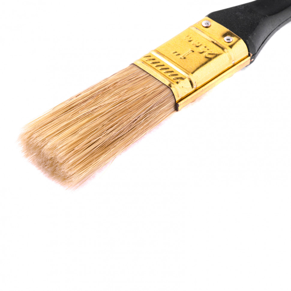 Кисть плоская "Профи" 1", натуральная щетина, пластмассовая ручка MTX (83160)