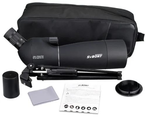 Зрительная труба SVBONY SV28 25–75x70 WP со штативом