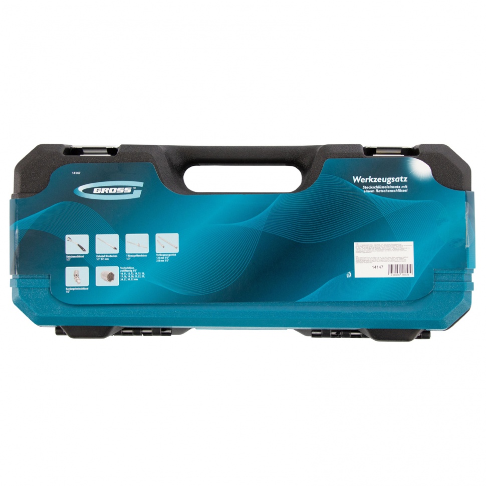 Набор инструментов 24 предмета, 120 зубьев, CrV, 1/2" Gross (14147)