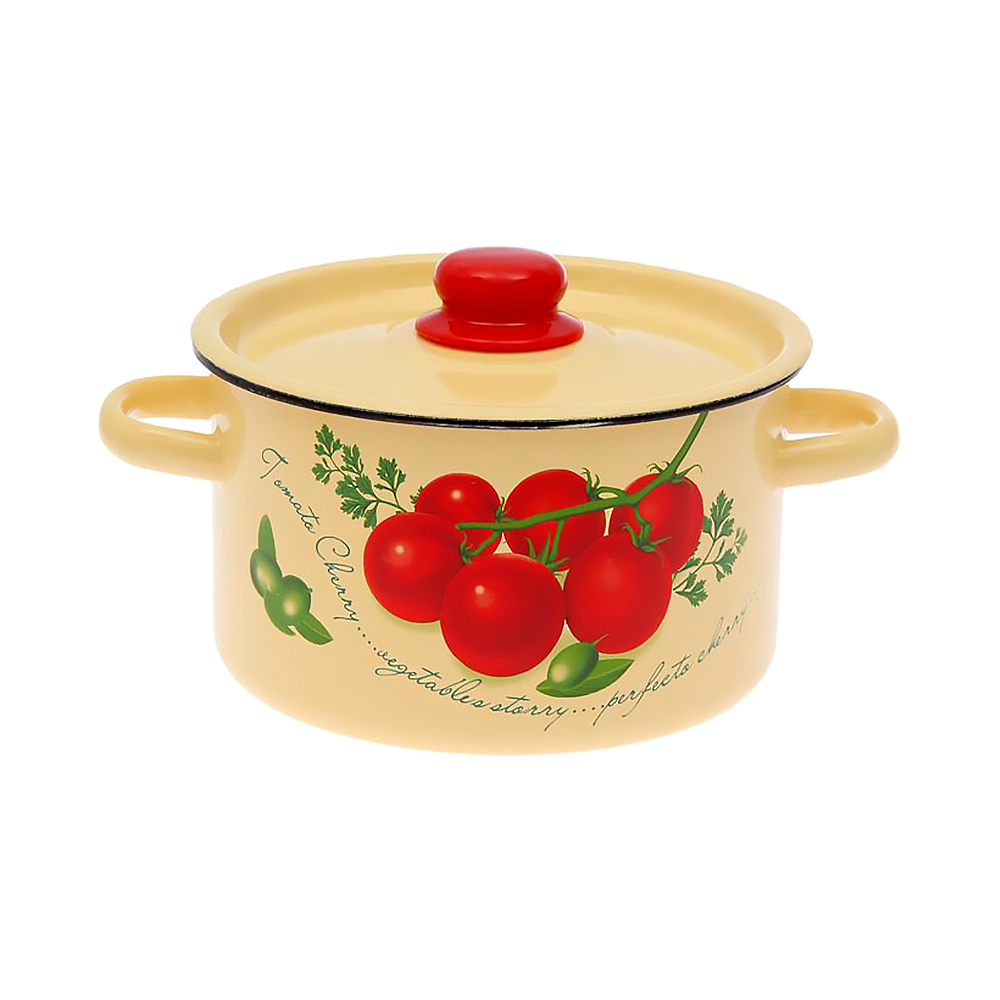 Кастрюля эмалиров. с крышкой декор. 7 л (1/2) "стальэмаль"  1с18с