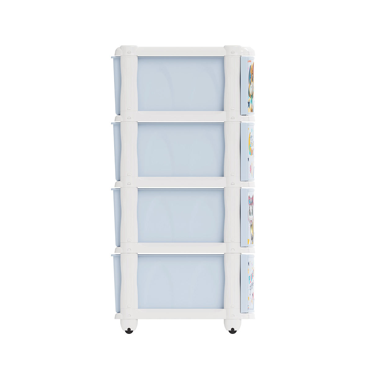 Комод детский "44 котёнка" №1 4-х секционный (1) "альтернатива"  м7643