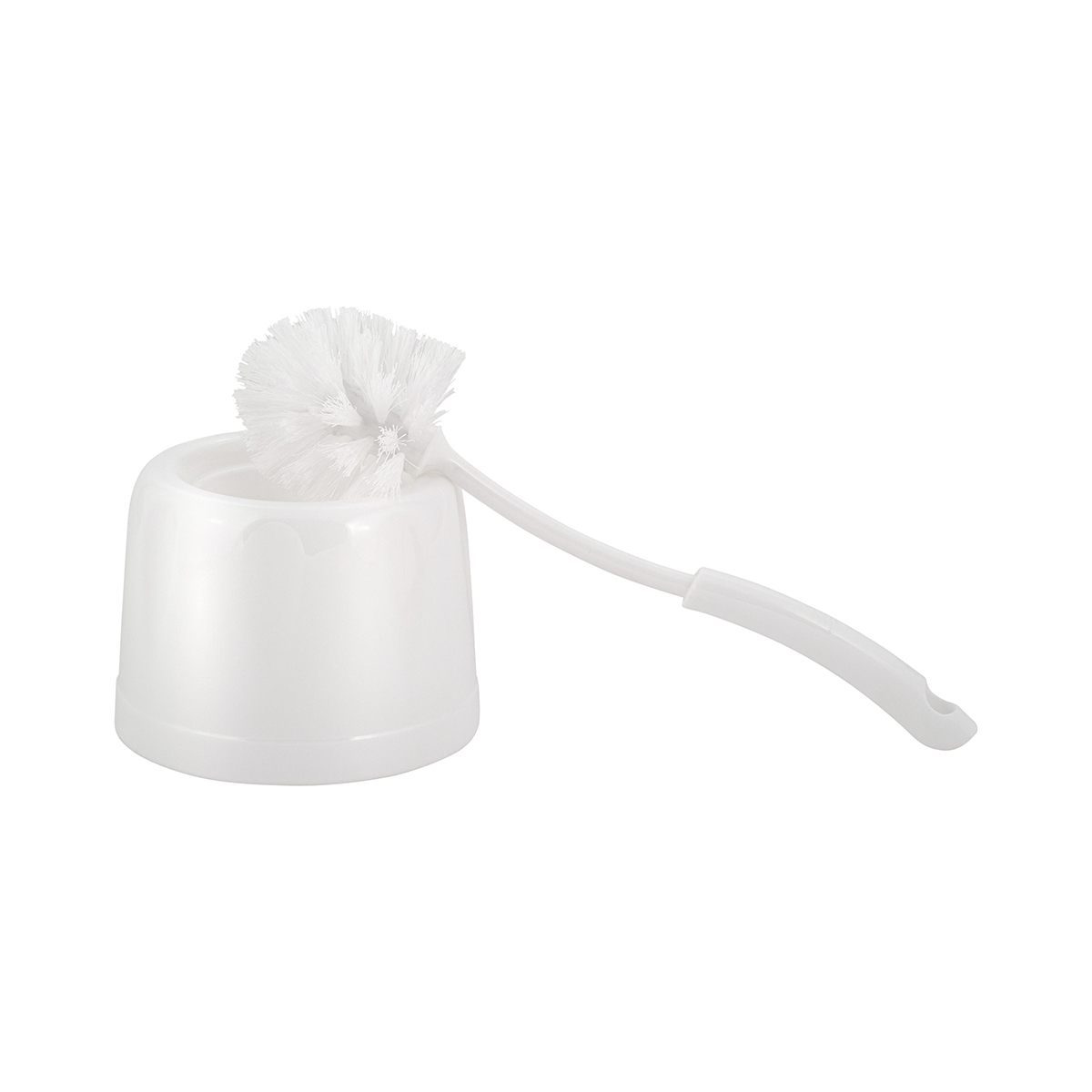 Туалетный набор "rock'n'roll" миди ерш с подставкой, пласт. (белый) (1/20) "spin&clean" sv3009бл