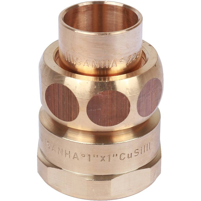 Американка (сгон) 22x1/2" ВР самоуплотняющаяся под пайку SANHA бронзовый 143402212