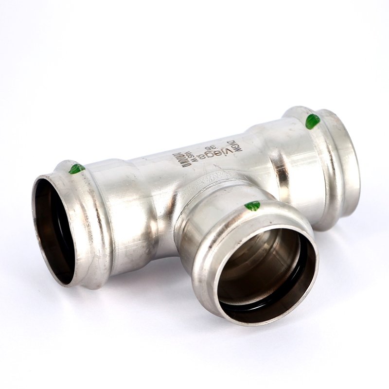 Тройник пресс 35 нержавеющая сталь Sanpress Inox VIEGA