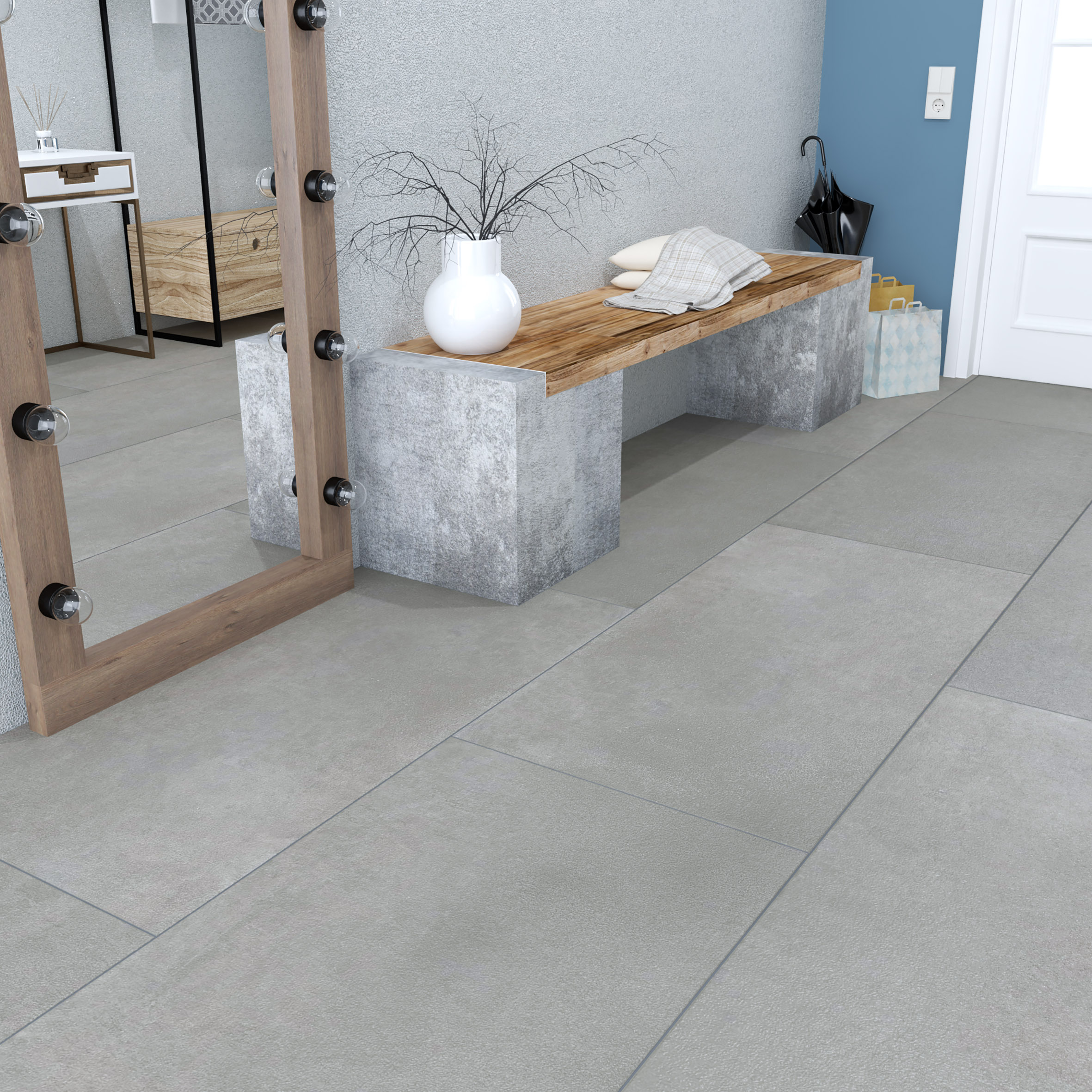 Betonhome white керамогранит белый 60х60 матовый 59,50x59,50