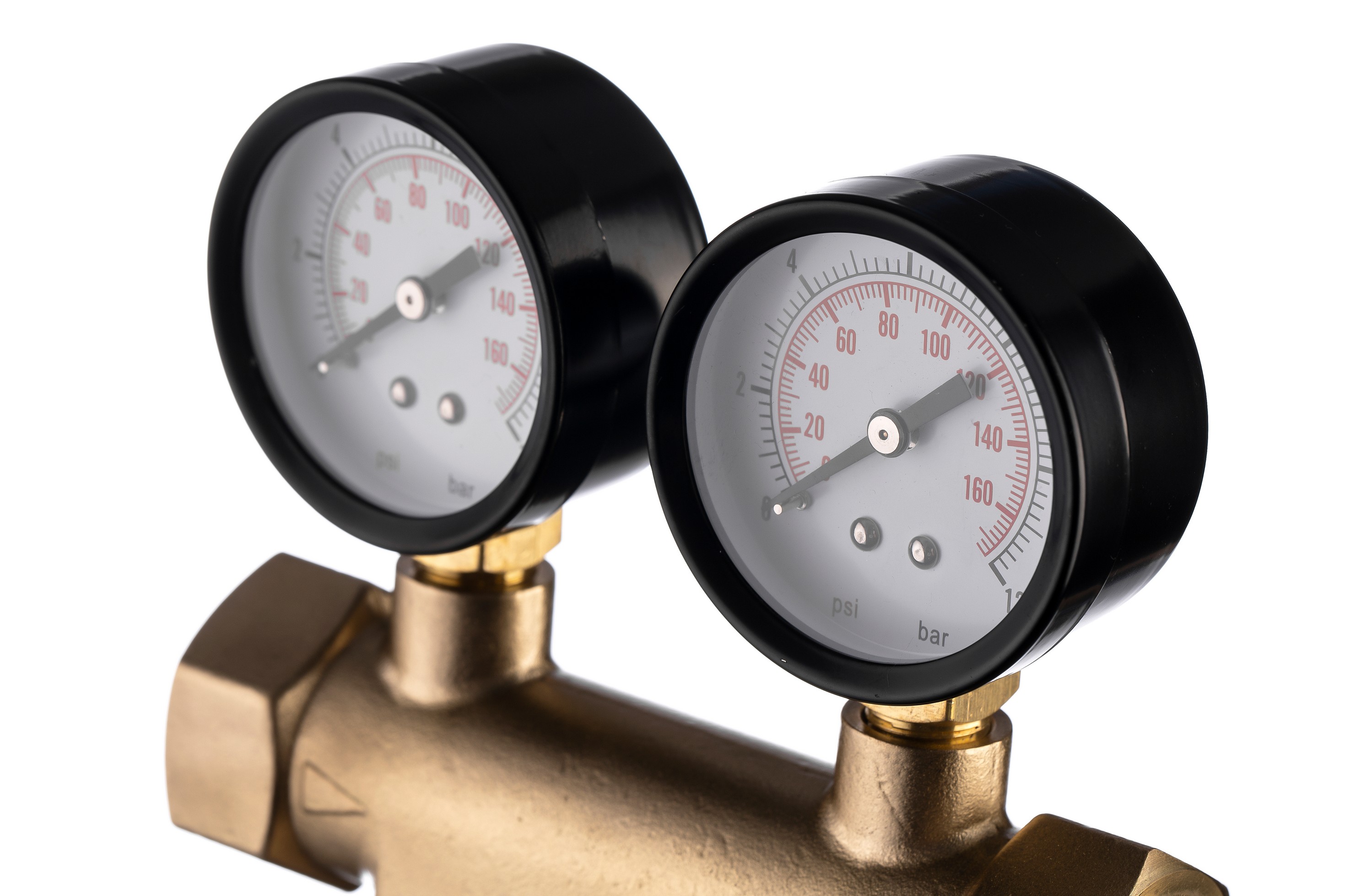 Фильтр магистральный промывной Гейзер Бастион 3/4 для ГВС с двумя манометрами