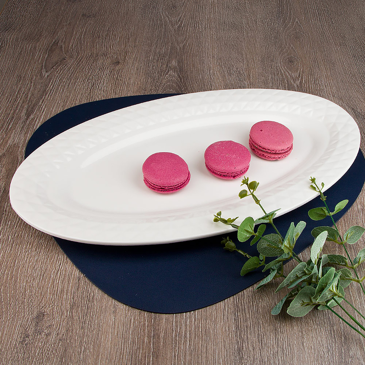 Блюдо сервировочное "маршмеллоу" 46*25*3,3 см, фарфор (4/12) "nouvelle home" 0530292