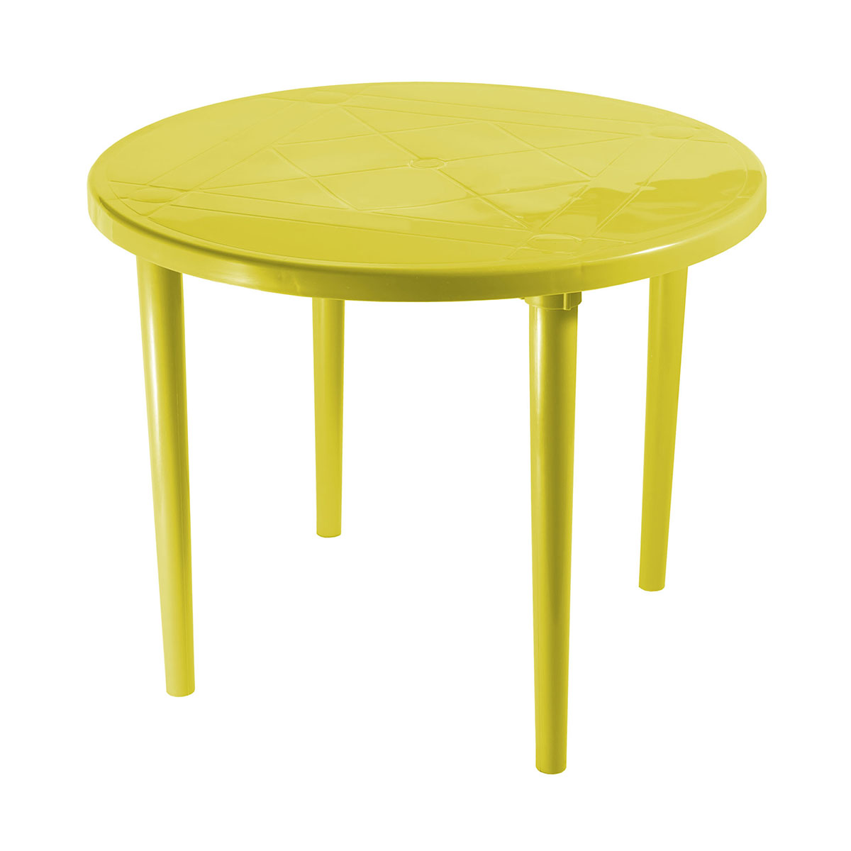 Стол пласт. круглый 90*90*71 см (желтый) (1) "стандарт пластик"