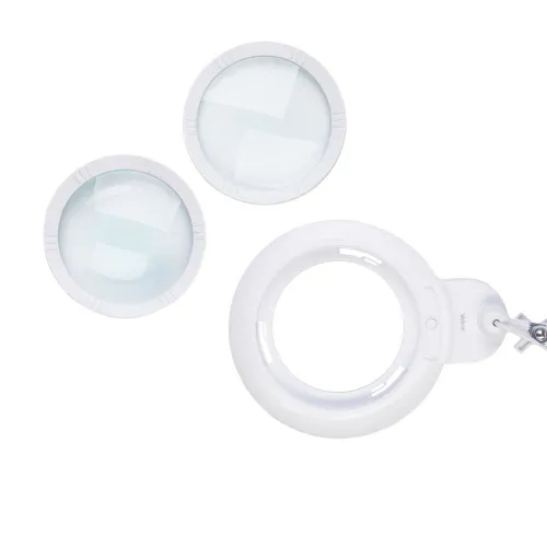 Лупа Veber 3D/5D, 1,75/2,25x, 150 мм, с подсветкой, на струбцине (8608D)