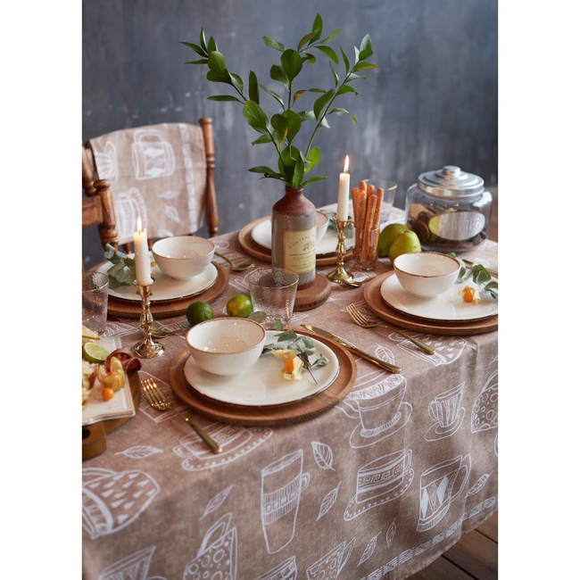 Скатерть "доляна" cup of tea  220*144 см (1/16) 4682763