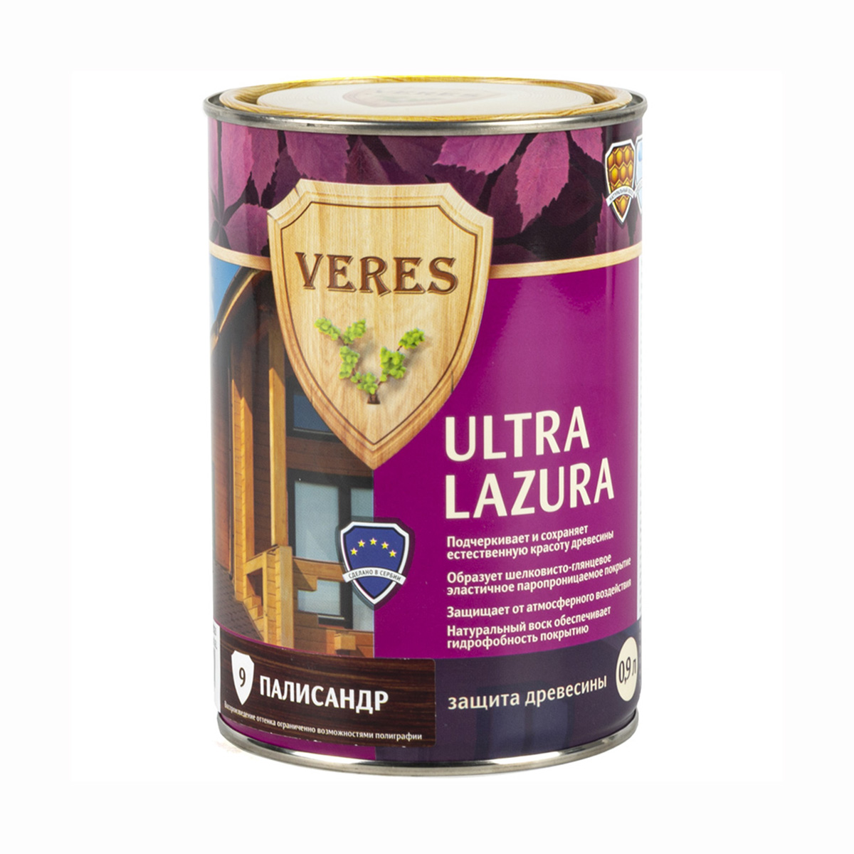 Верес ультра лазура № 9 палисандр  0,9 л (1/6) "veres"