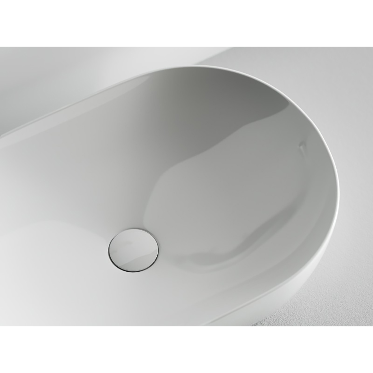 Раковина накладная "element" 600*415*135 мм овальная, белая "ceramica nova" cn5009