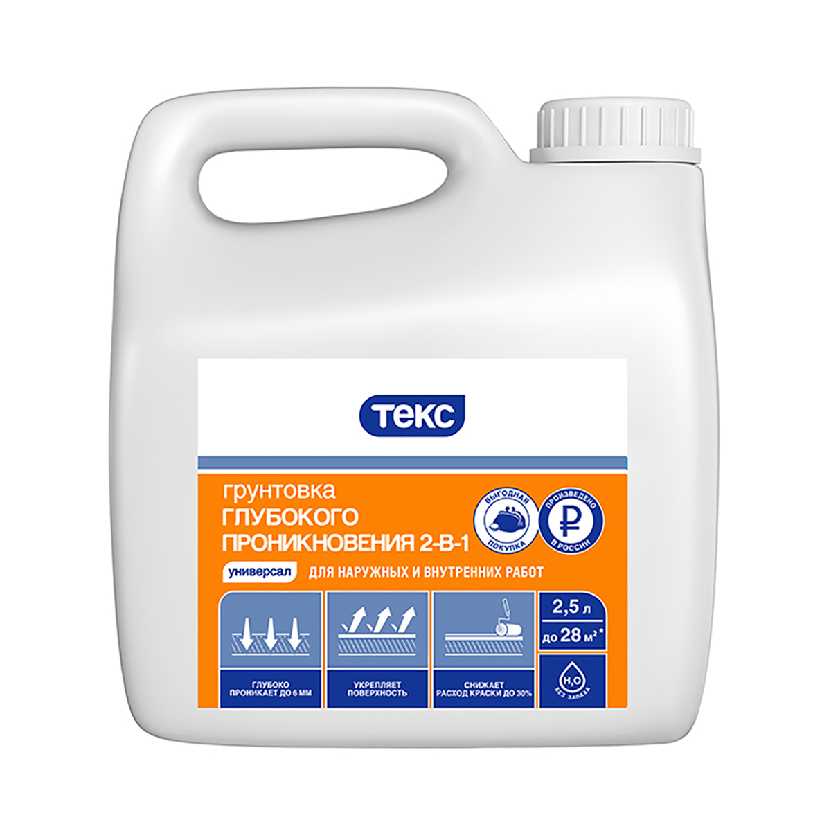 Грунтовка "универсал" 2 в 1  глубокого проникн. (пропиточ.)  0,8 л (20) текс