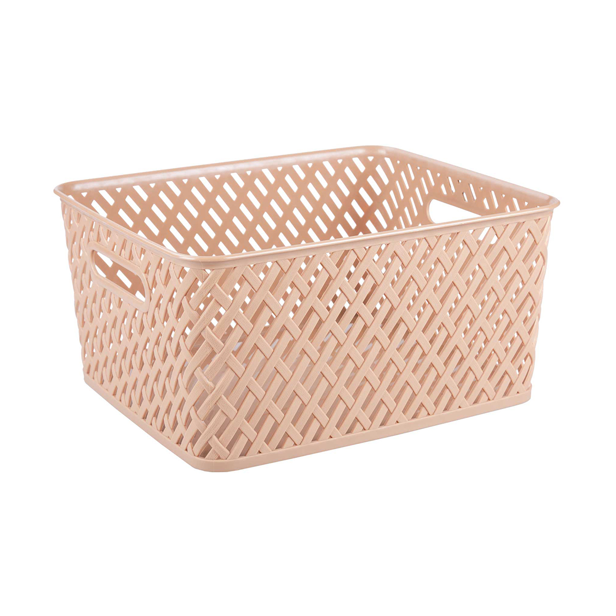 Корзина для хранения "плетенка" 35*29*17,5 см (бежевая) (1/10) "альтернатива" м3502