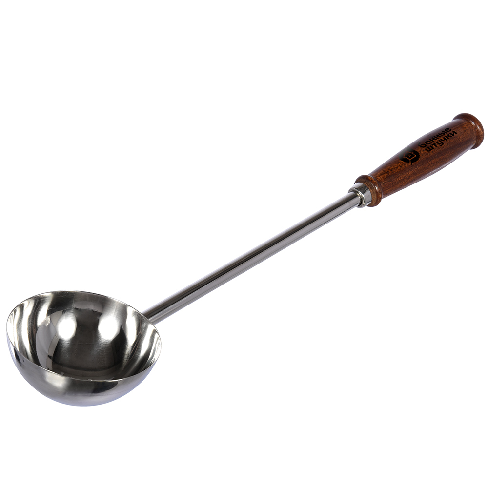 Ковш для бани и сауны нержав., ручка 45 см дерев. (1/4) "банные штучки" 32032