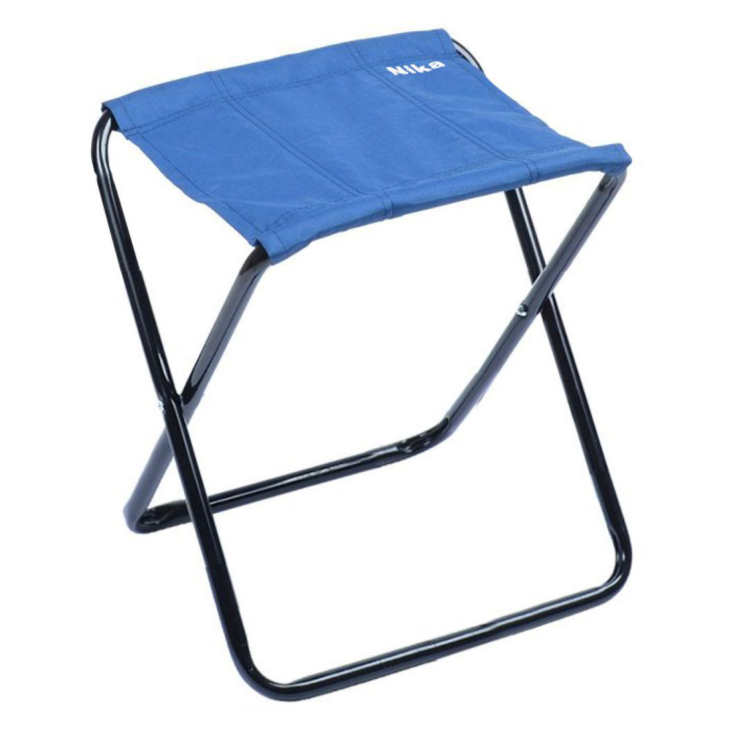 Стул походный складной  (1/5) сиденье ткань, синий  "ника"