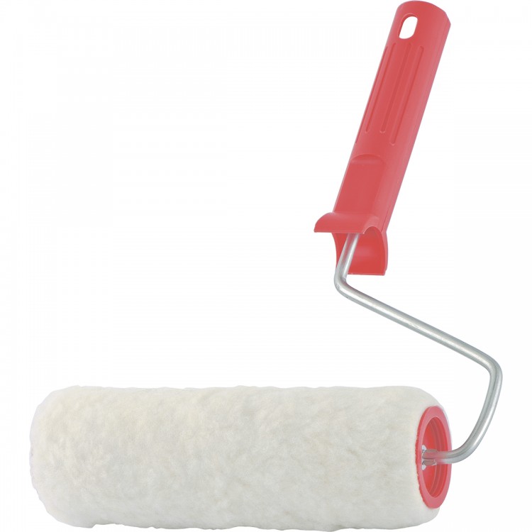 Валик "Натуральный мех", в сборе, 150 мм, D 48 мм, D ручки 6 мм, крепление шплинтом Сибртех (80162)