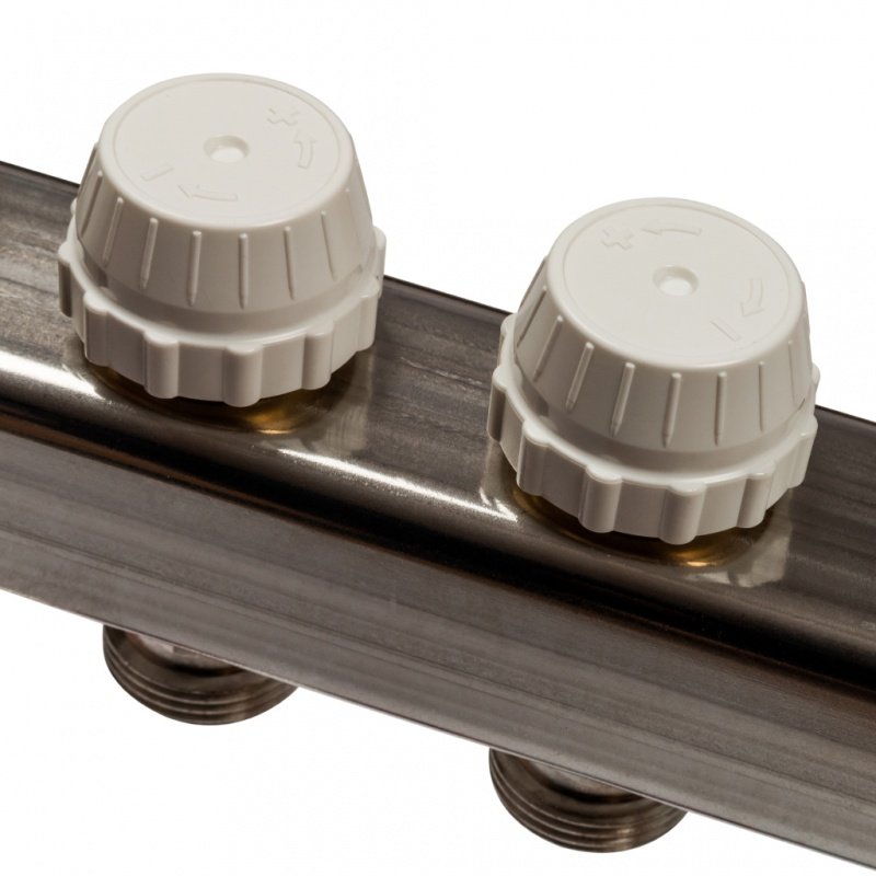 Коллектор из нержавеющей стали на 13 вых. с расходомерами STOUT