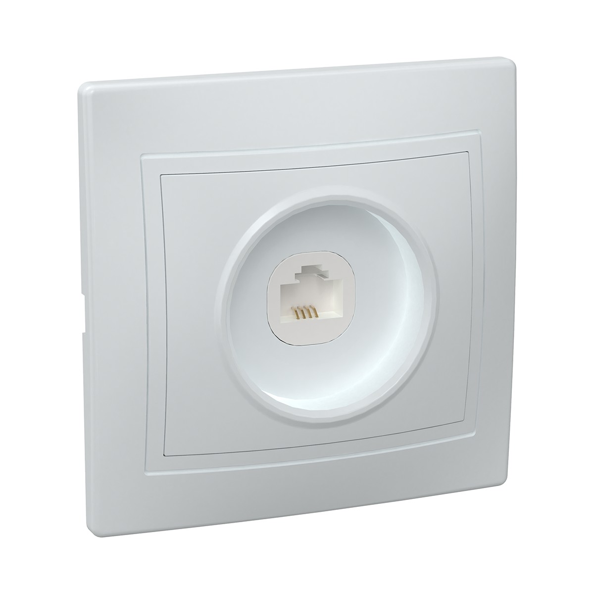 Розетка телефонная "кварта" 1 местн. рт10-кб, белый (1/10/200) "iek"