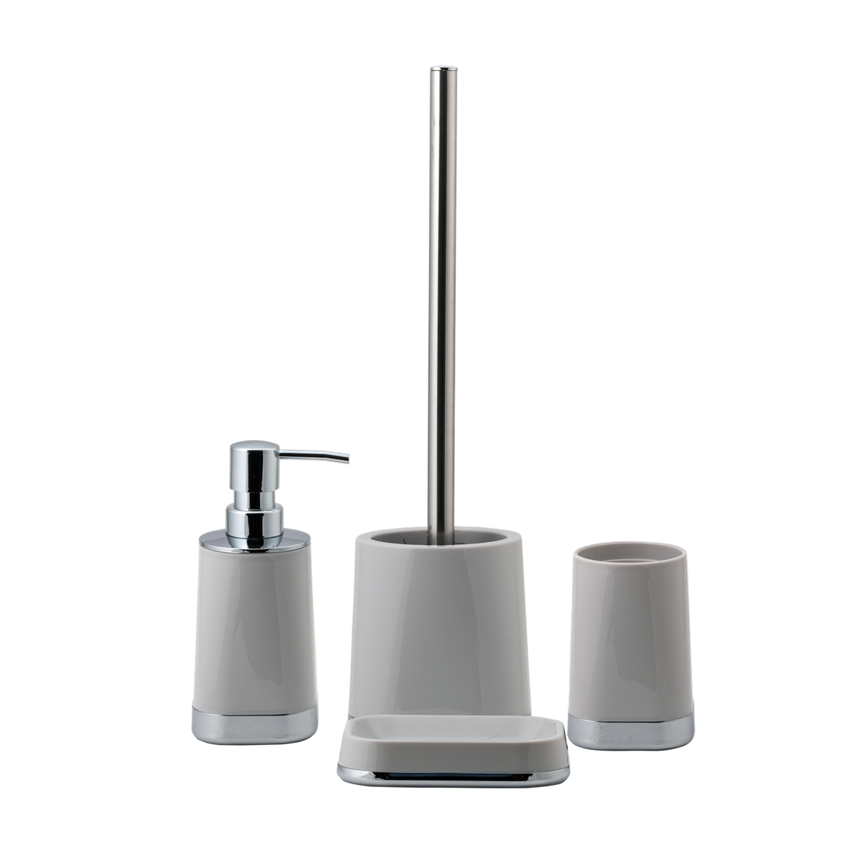 Дозатор для жидкого мыла "gloss" пласт. (светло-серый) (1/12) "swensa" swp-1901lgy-01