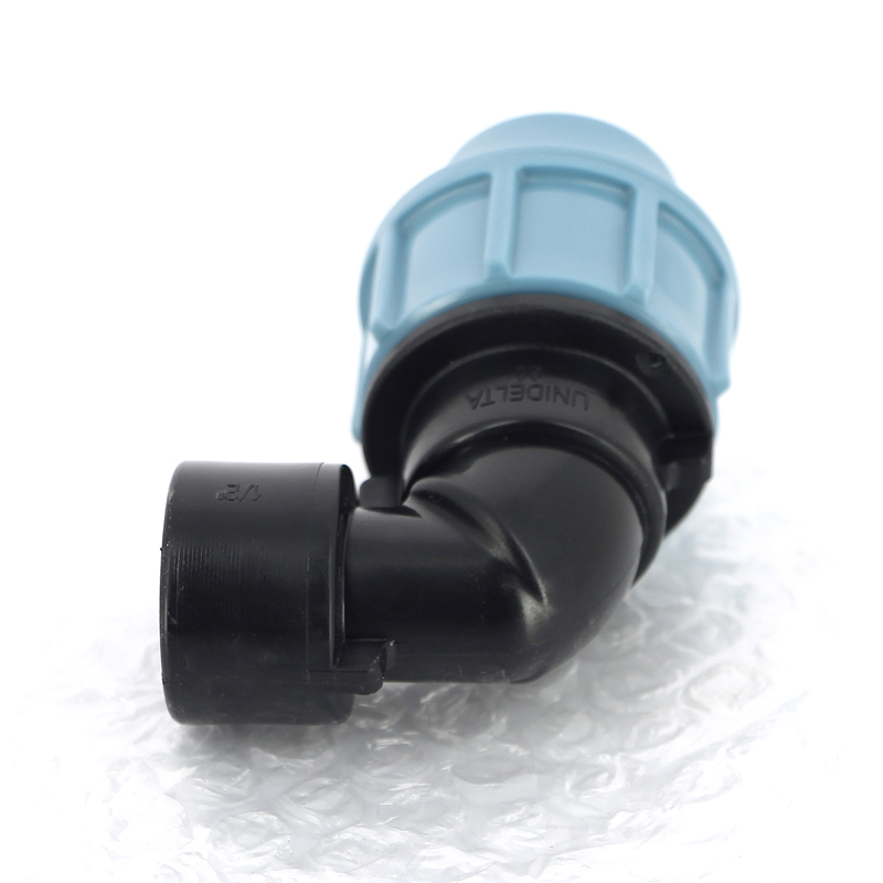 Угол-переходник обжимной ВР 20 x 1/2" для полиэтиленовых труб (ПНД) UNIDELTA