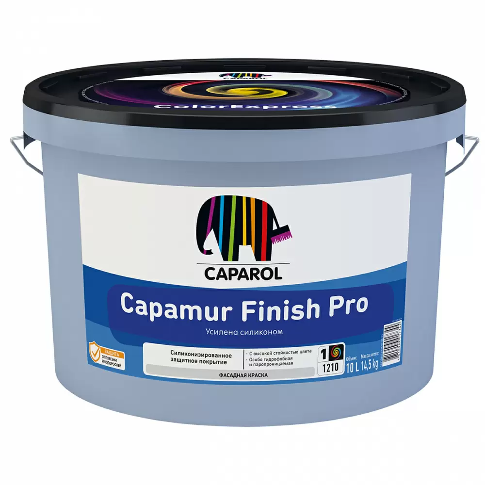 CAPAROL CAPAMUR FINISH PRO краска водно-дисперсионная для наружных работ, База1 (10л)