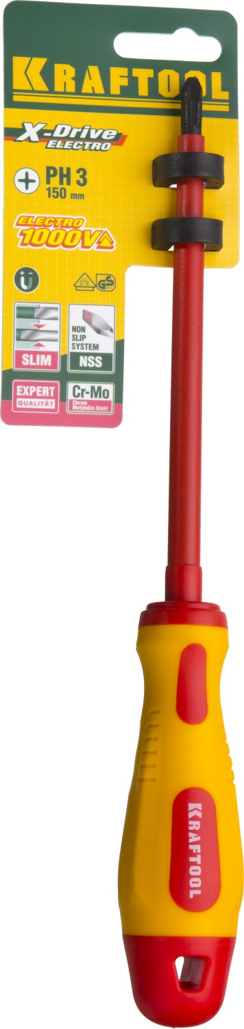KRAFTOOL PH3 х 150 мм, высоковольтная отвертка (250084-3-150)