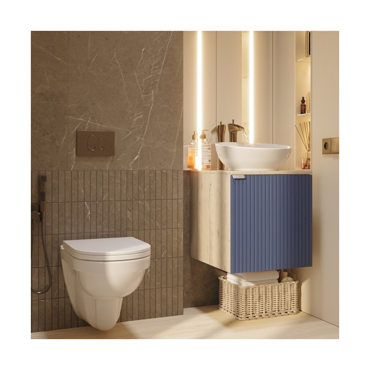 Раковина накладная "art cut" уп белая "sanita luxe" wb.ct/art/40-n.cut/wht.g/s1