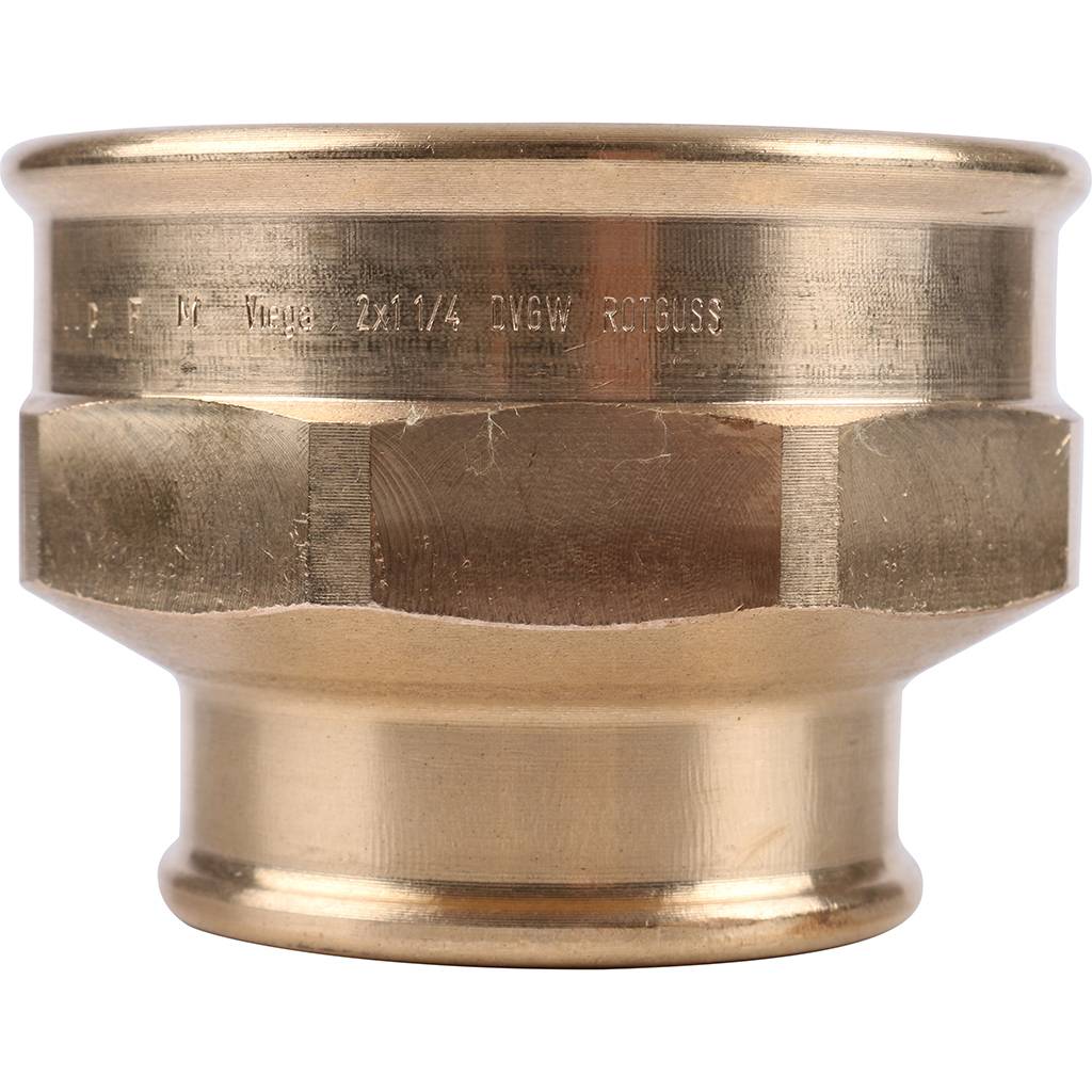 Муфта редукционная 2" х 1"1/4 резьбовая (ВР) бронза VIEGA (271893)