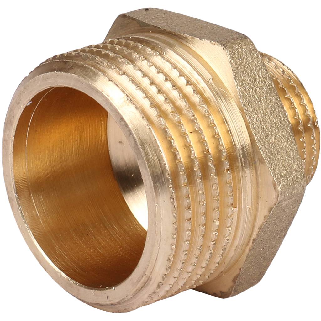Ниппель резьбовой НР 1" x 3/4" латунь TIEMME