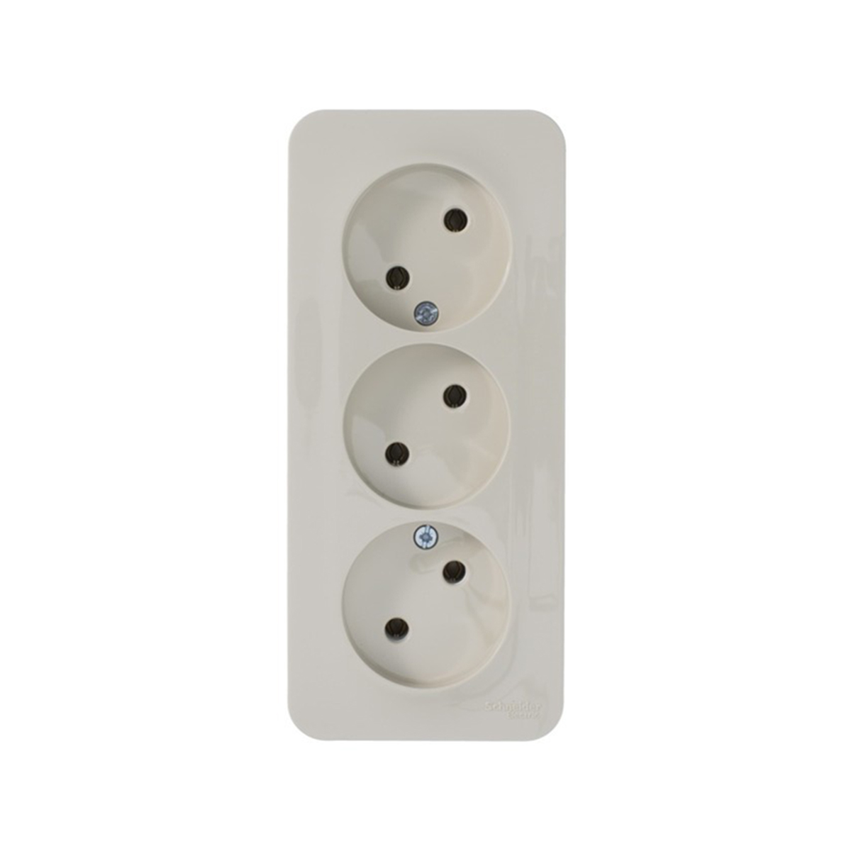 Розетка открыт. уст. "blanca" 3-х местн. 16а, бежевый (1/6/12) "schneider"