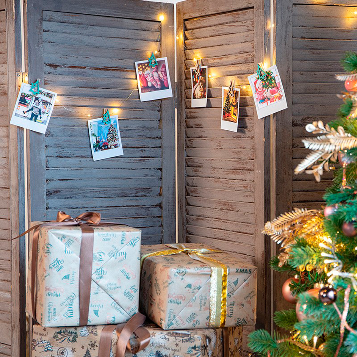 Прищепки декор. "новогодняя ель" 14,5*4,5 cм дерев. (набор 6 шт.) (1/300) "neon-night" 504-031