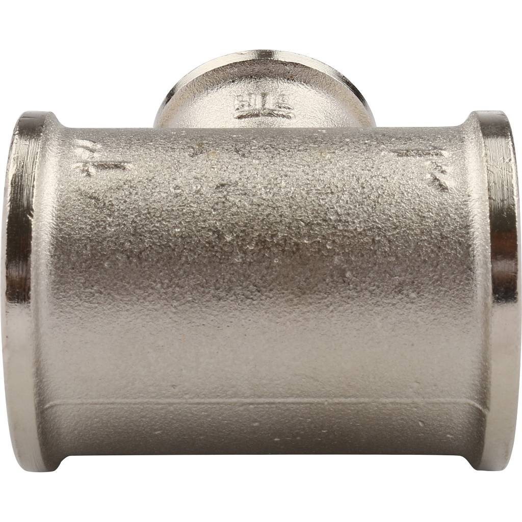 Тройник резьбовой ВР 1" x 1/2" x 1" никель TIEMME