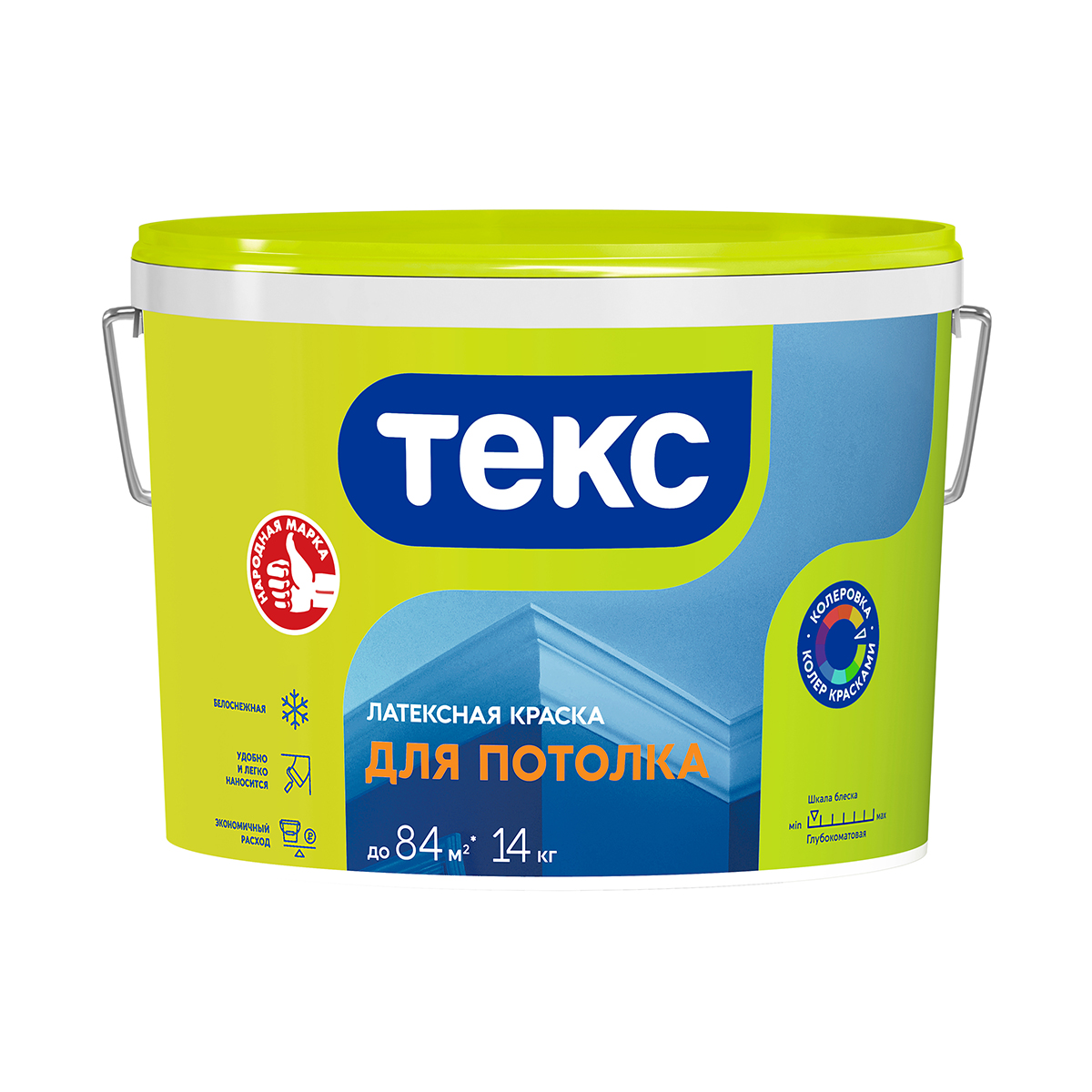 Краска в/д для потолков 14 кг (1) текс