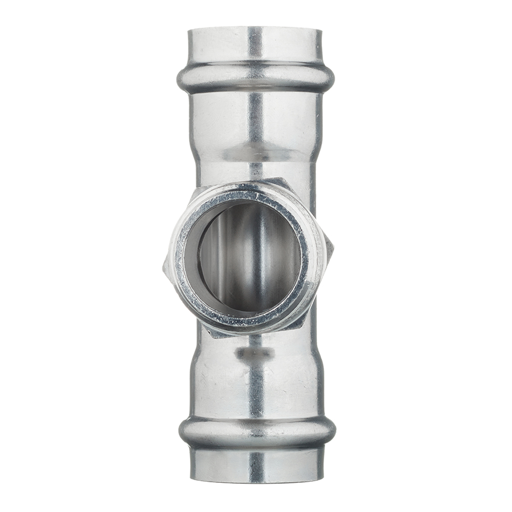 Тройник Н-пресс 28 x 1" x 28 нержавеющая сталь VALTEC