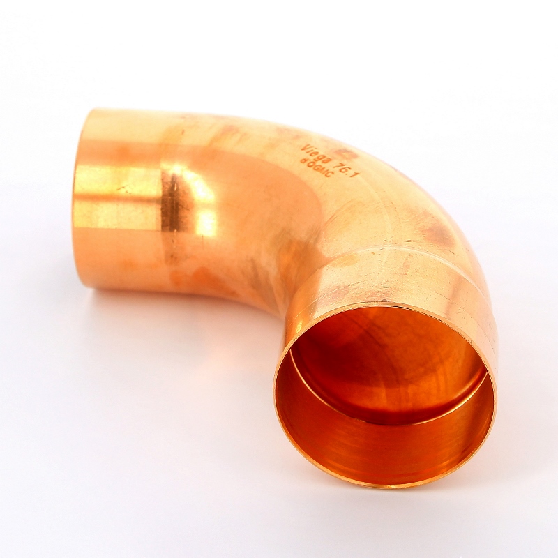 Отвод однораструбный 90° VIEGA пайка 76.1 мм медный