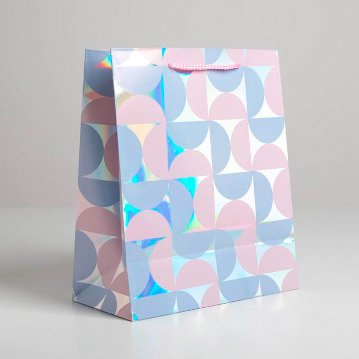 Пакет подарочный голографический "не верь слухам" 23*27*11,5 см (1/3/480) "дарите счастье" 5307563