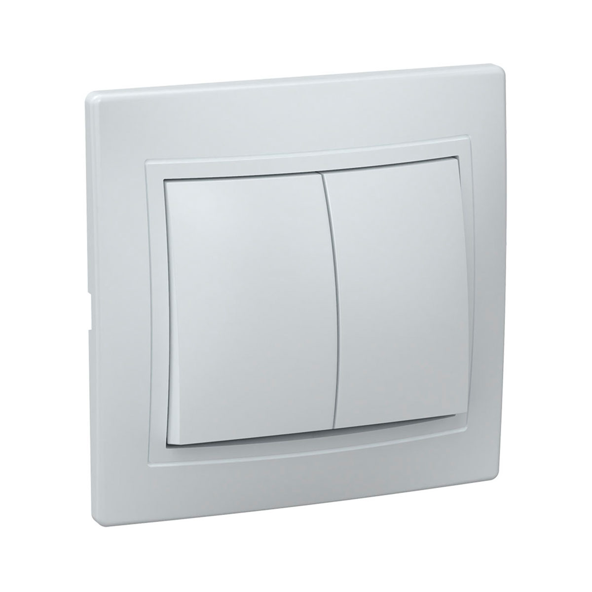 Выключатель "кварта" 2-х кл. вс10-2-0-кб, 10а, белый (1/10/200) "iek"