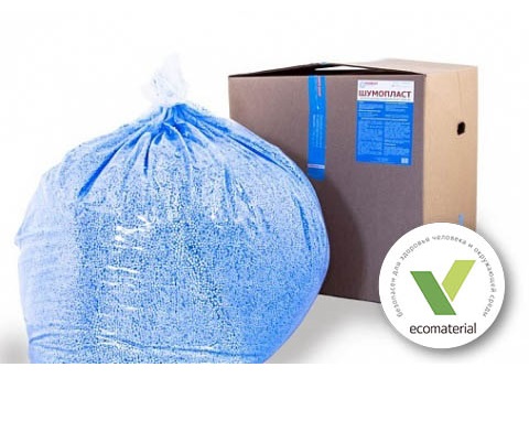 Смесь в гранулах Шумопласт (уп/10 м2 при толщине 2 см) 13,5 кг