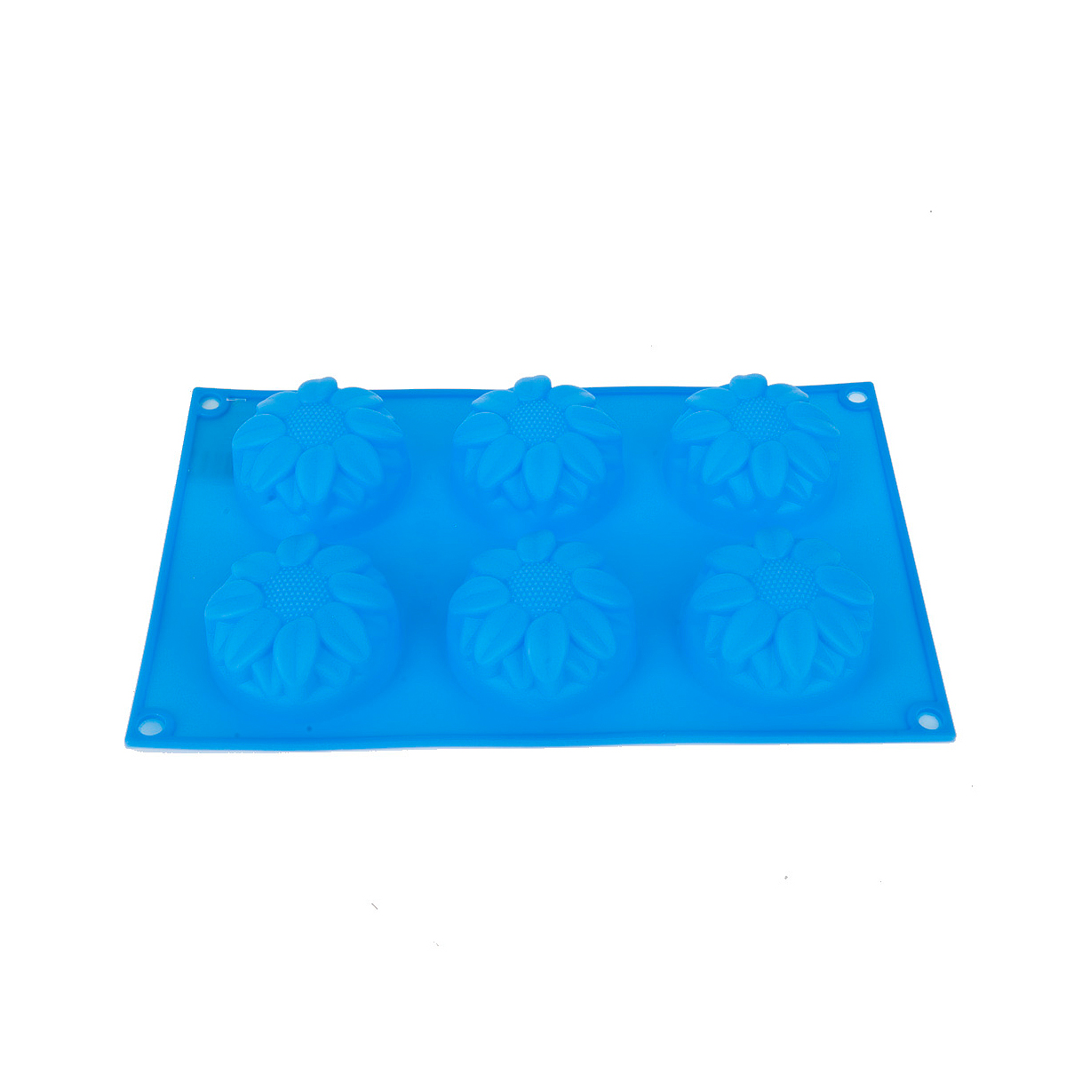 Форма для выпечки силикон. "цветочная мозаика" 6 ячеек d=7 см, 28*17*3,5 см (1/100) 9902591