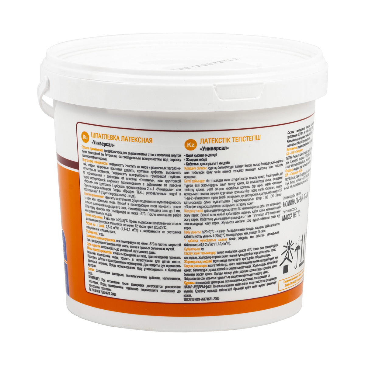 Шпатлевка латексная "универсал"  5 кг (1/125) текс