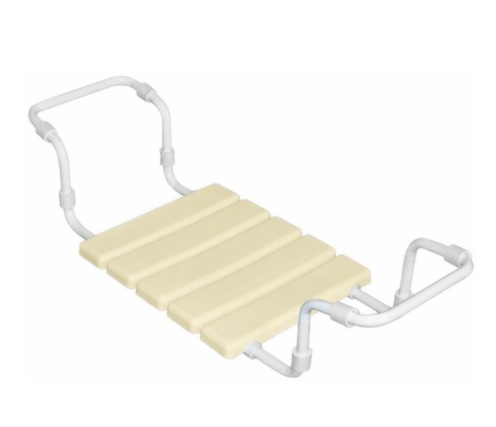 Сиденье в ванну раздвижное пластик. (кремовый), каркас металл. (1/6) "виолет"