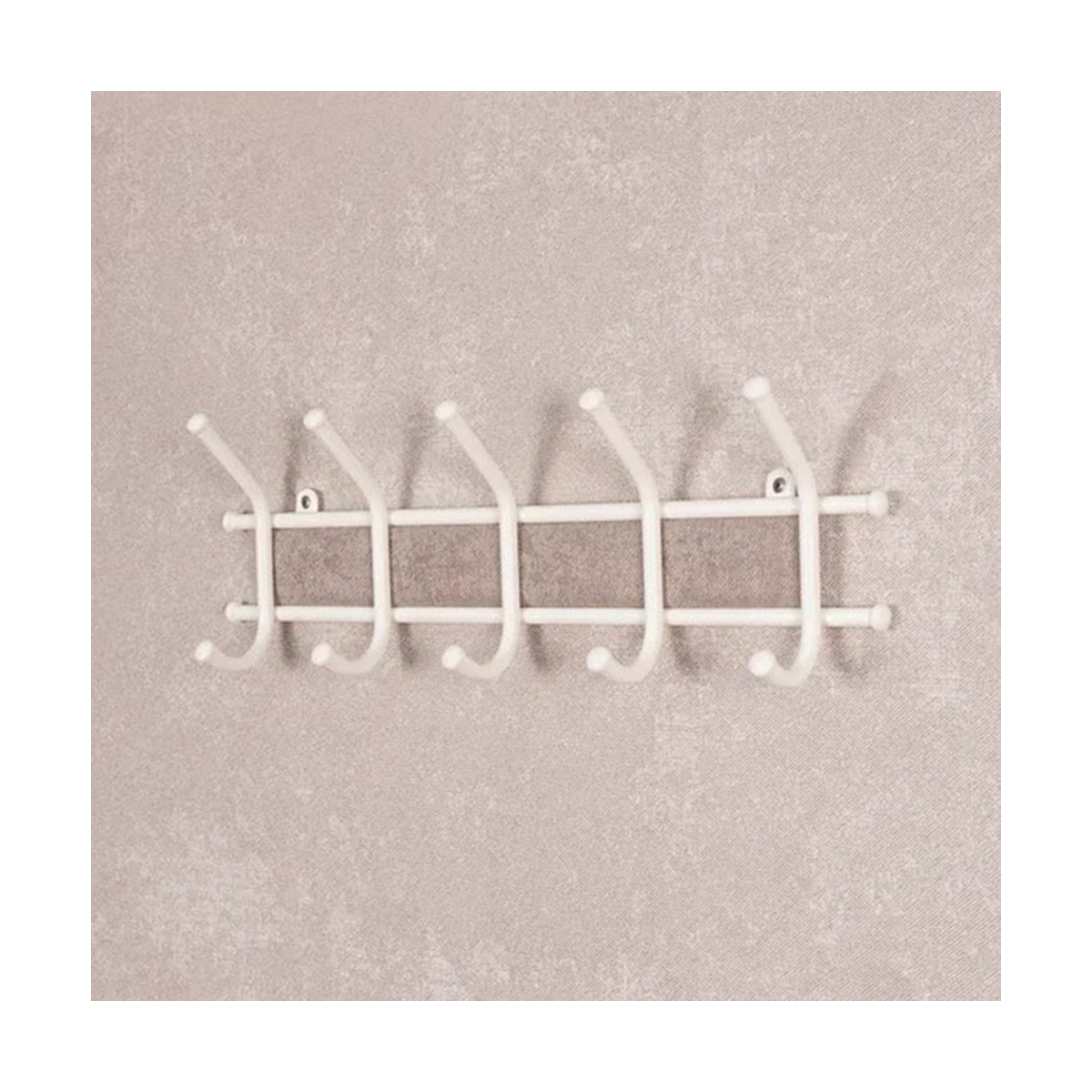 Вешалка настенная "уют 5" (5 крючков) 480*165*80 мм белый (1/10) вну5 б