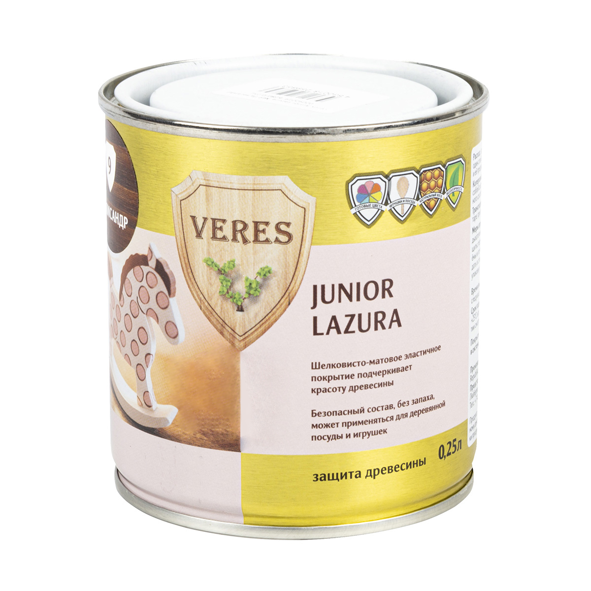 Верес джуниор № 9 палисандр 0,25 л (1/6) "veres"