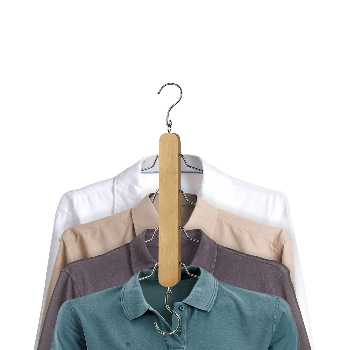 Вешалка-трансформер 4-х уровневая, натур. (1/24) "valiant" 18082