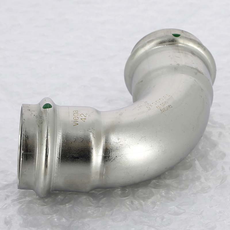 Угол пресс 42 нержавеющая сталь Sanpress Inox VIEGA