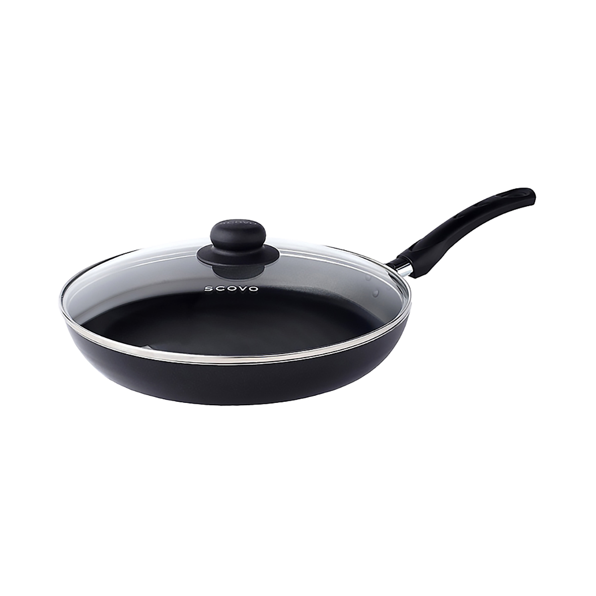 Сковорода антипригарн. "consul"  28 см стекл. крышка (1/8) "scovo"