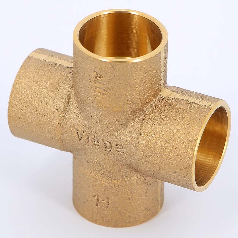 Крестовина равнопроходная VIEGA под пайку 28 мм бронзовая